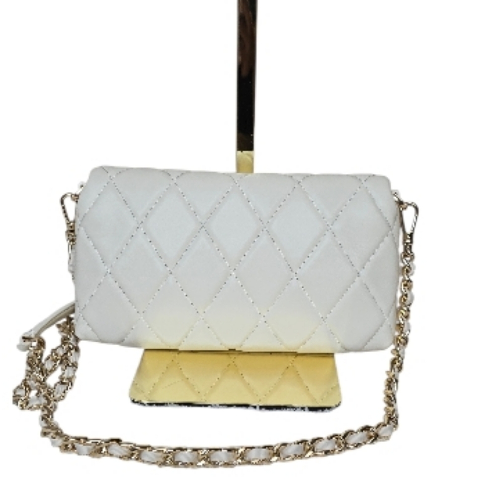 Kate Spade New York Carey Quilted Leather Chain Shoulder Bag Ivory NWT - Picture 5 of 9